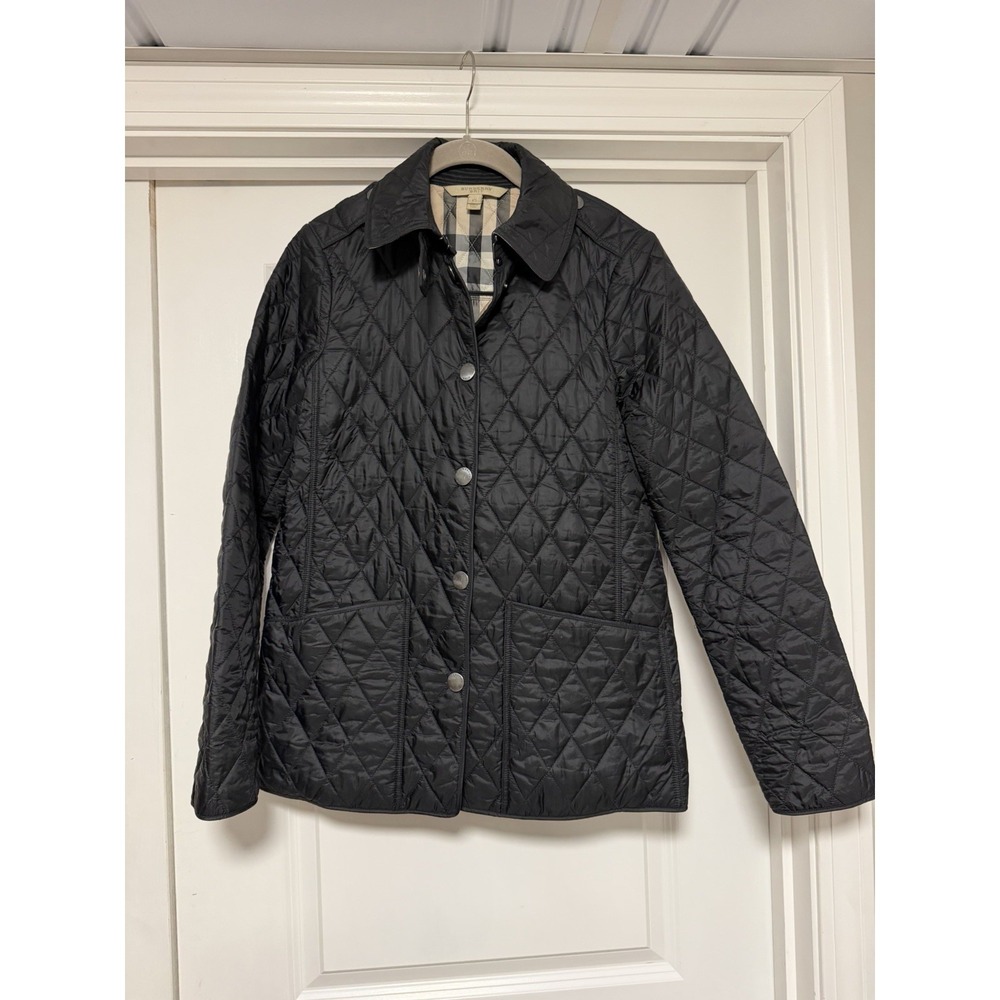 Burberry Brit, Quilted Button Down Light Puff Jacket, Women's Size XS